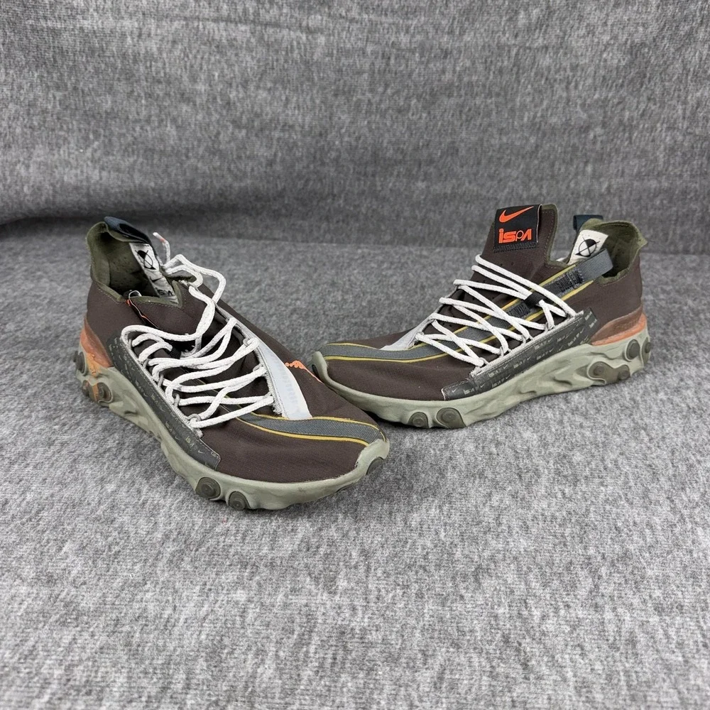 Nike React Runner ISPA Shoes Mens‎ Size 10.5 Brown Low Top Sneakers AR8555-200
